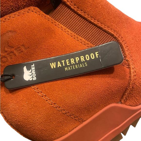 SOREL Evie Waterproof Suede Pull-On Bootie, Women’s Size 6, Warp Red, NWT no box - Picture 7 of 9